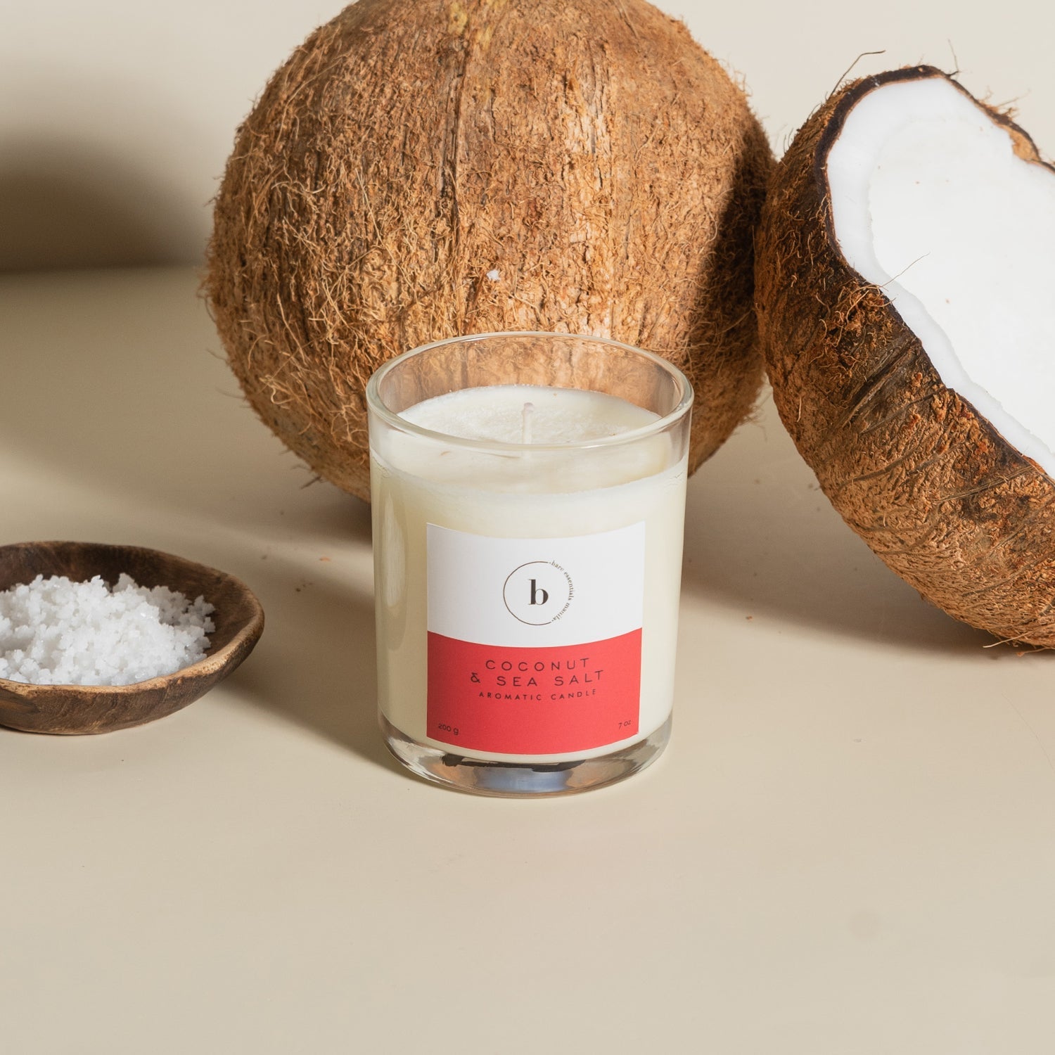 Coconut & Sea Salt Soy candle in Glass