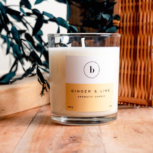 Ginger & Lime Soy Candle in Glass