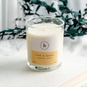 Lime & Basil Soy Candle in Glass